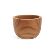 Illa Bazar Bizar coquetiers Teak Root lot de 6, coquetiers artisanaux en bois de teck durable 6cm hauteur, accessoires de petit-déjeuner naturels pour un œuf à la coque parfait, accessoire authentique pour une cuisine campagnarde
