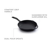 Illa Barebones poêle en fonte 30cm, poêle généreuse compatible induction pour cuisine familiale, fonte premium pour résultats culinaires professionnels, poêle polyvalente pour cuisine et vie en plein air chez Illa home decor Keerbergen
